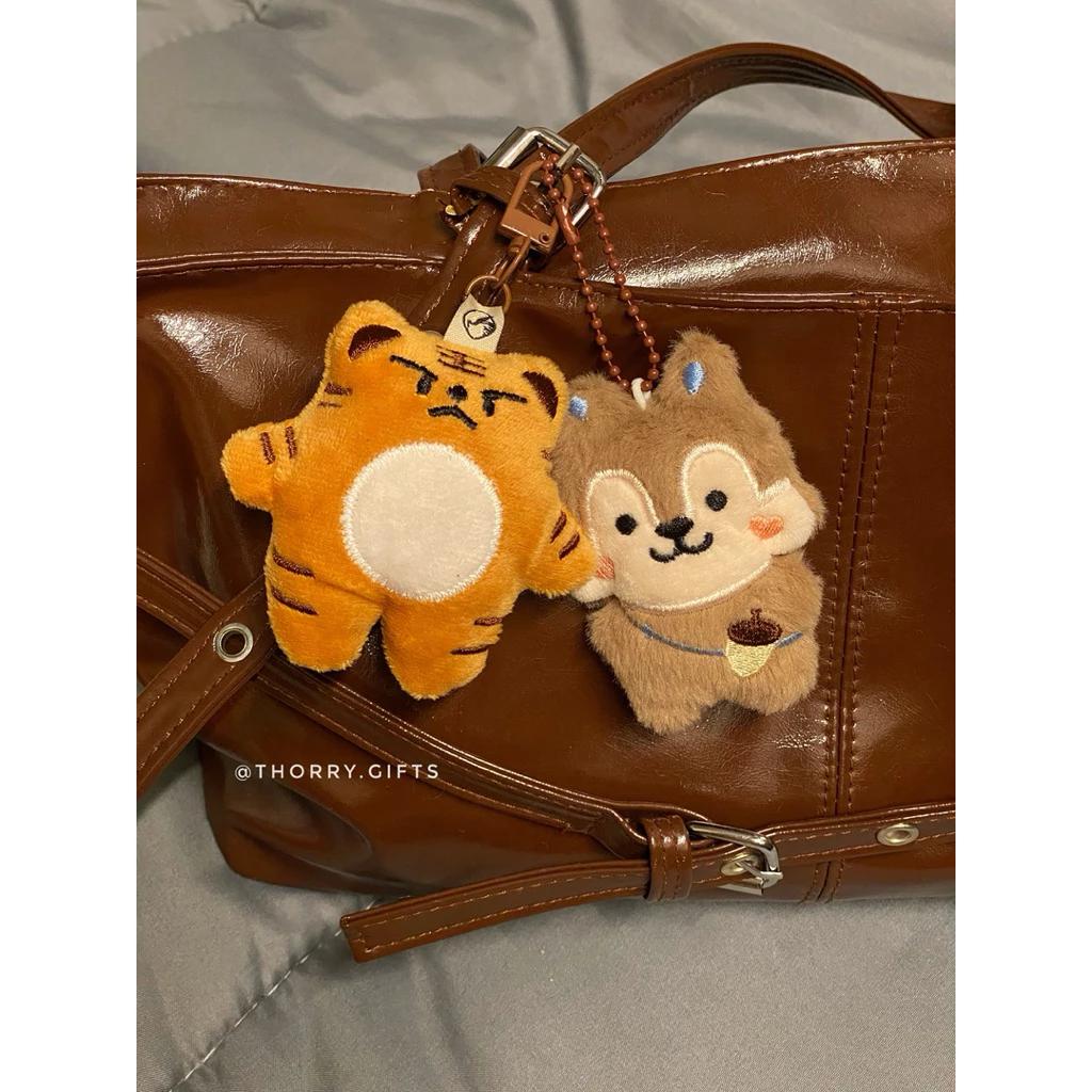 Móc Khoá Hổ Con & Sóc Nhỏ Thú Bông Cute Treo Túi Dễ Thương