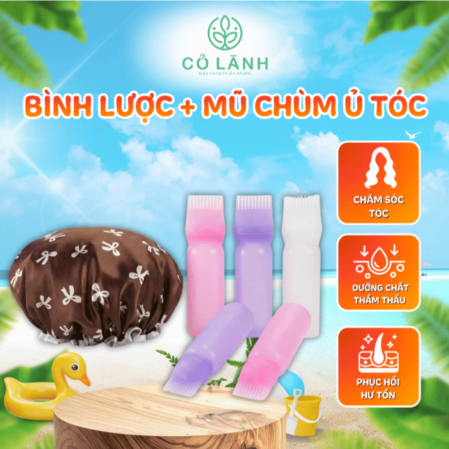 Bình Lược + Mũ Chùm ủ Tóc