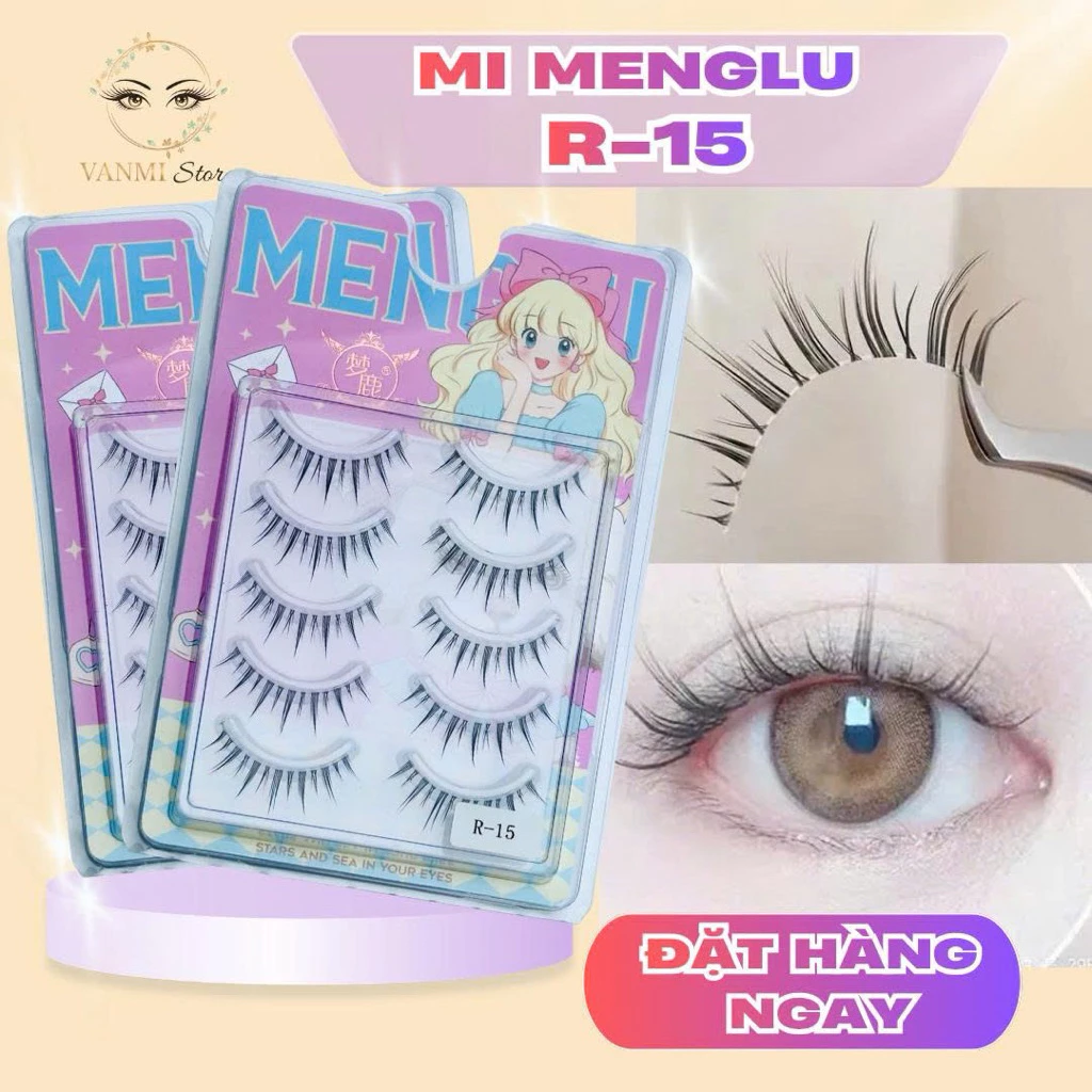 Lông Mi Giả Gân Trong Menglu R-15, Ứng Dụng Đa Dạng Layout Make - up tại Vanmi Store