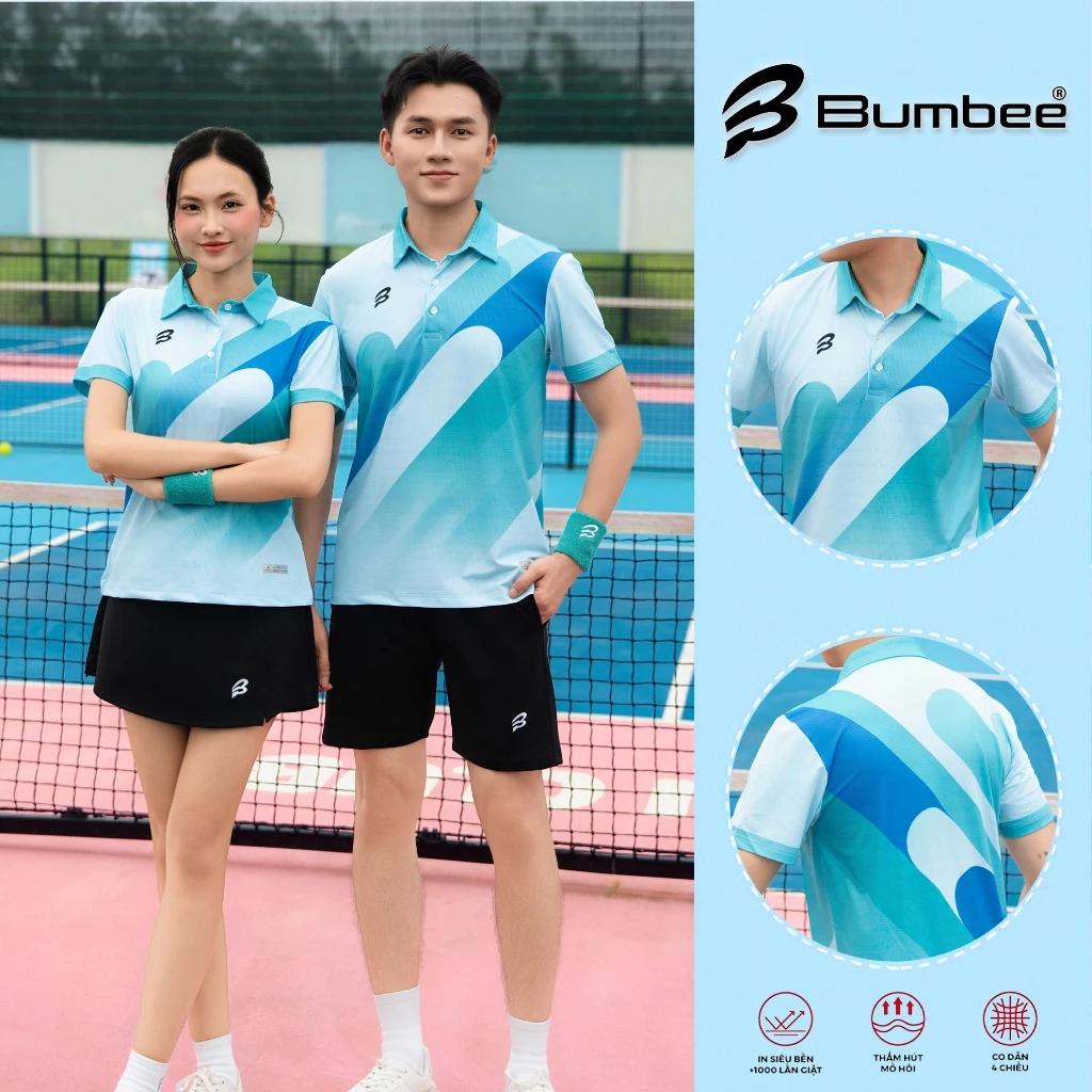 Áo Thể Thao Bumbee B Nam Nữ Sử Dụng Cho Tập Luyện Và Thi Đấu Chuyên Nghiệp Size M L XL XXL (2210 xanh ngọc)