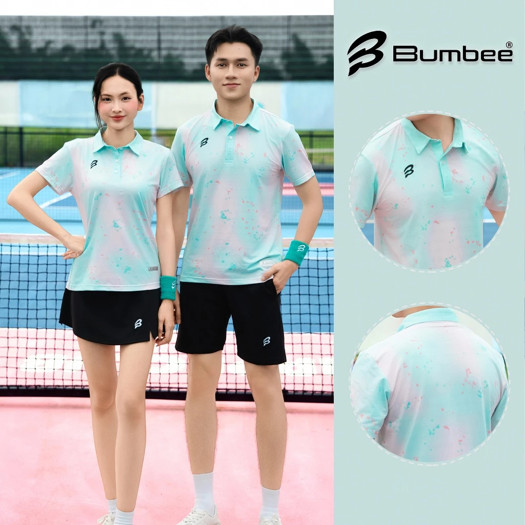 Áo Thể Thao Bumbee B Polo Nam Nữ Thi Đấu Chuyên Nghiệp Phù Hợp Đội Nhóm Màu Pastel (6610 xanh ngọc)