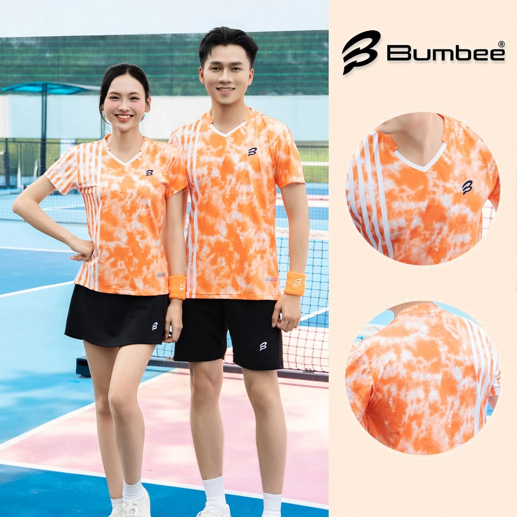 Áo cầu lông Bumbee B chuyên nghiệp dành cho thi đấu mẫu mới nhất - Hàng Chính Hãng (BB2025 cam)