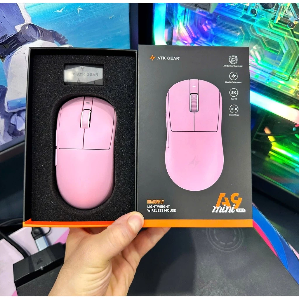 Chuột Siêu Nhẹ ATK A9 Mini+ | Mini 39g ( kèm dongle Gem 8k ) PAW3955 - 8KHz - Chính Hãng - Gía tốt