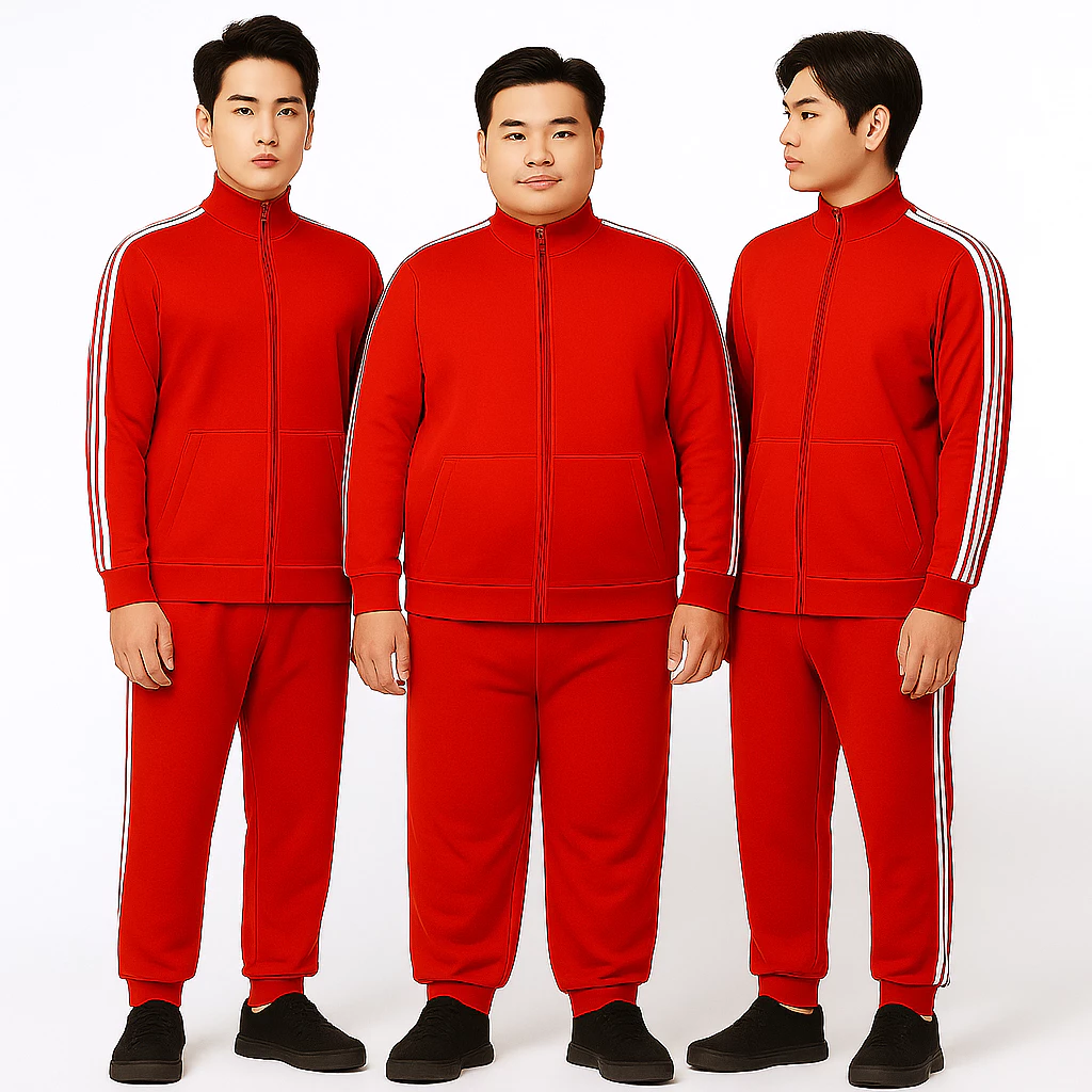 Bộ dài tay thể thao Nam Bigszie 48Kg đến 123Kg áo Khóa kéo chất vải Poly 2 da mềm mịn 2 mặt co dãn, Bộ thu Đông Nam Đẹp