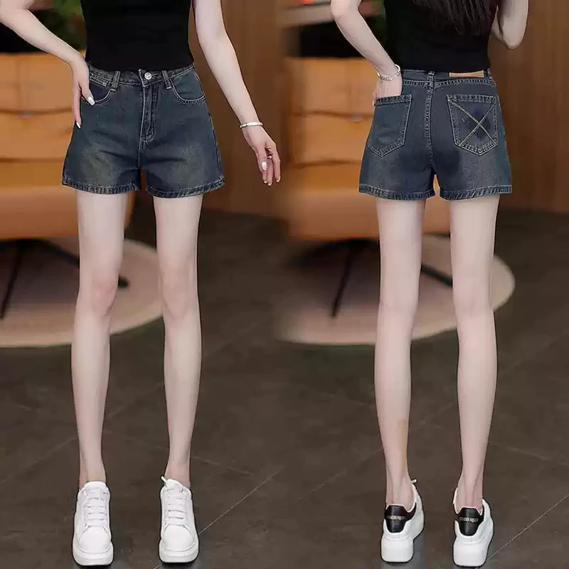 Quần short denim nữ phong cách Hàn Quốc mới mùa hè 2026 cạp cao, tôn dáng [M84]