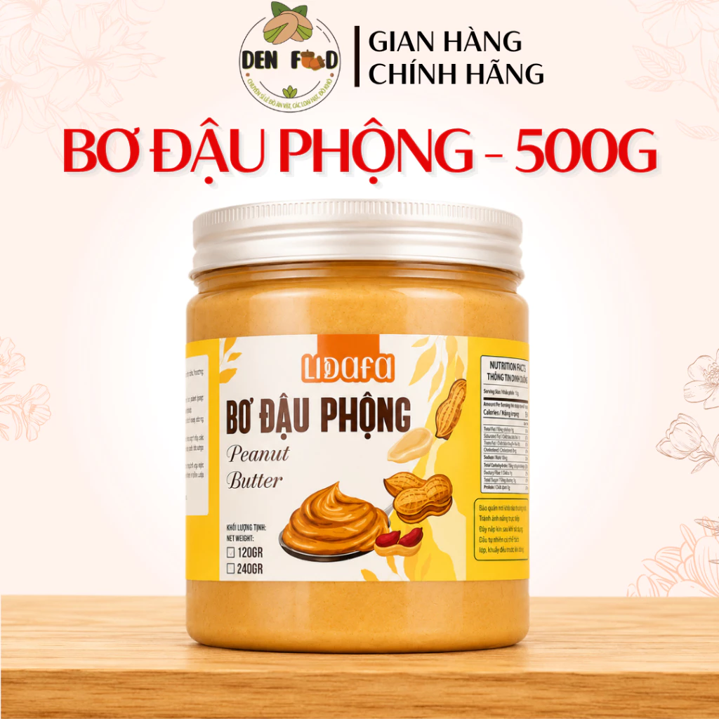 Bơ Đậu Phộng không đường, nguyên chất - Ăn Vặt Denfood