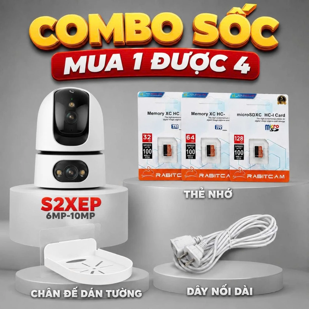 [MUA 1 ĐƯỢC 4]Camera Wifi Trong Nhà IMOU S2XEP 6MP/10MP,Đàm thoại 2 chiều,Theo dõi thông minh