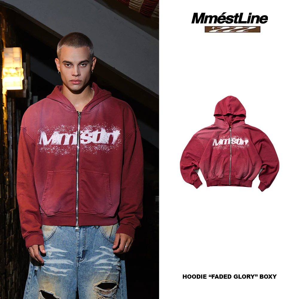 [LIMITED 6.6] Áo Khoác Hoodie Wash Zip MMESTLINE "FADED GLORY" Form Boxy Chất Liệu Nỉ Chân Cua