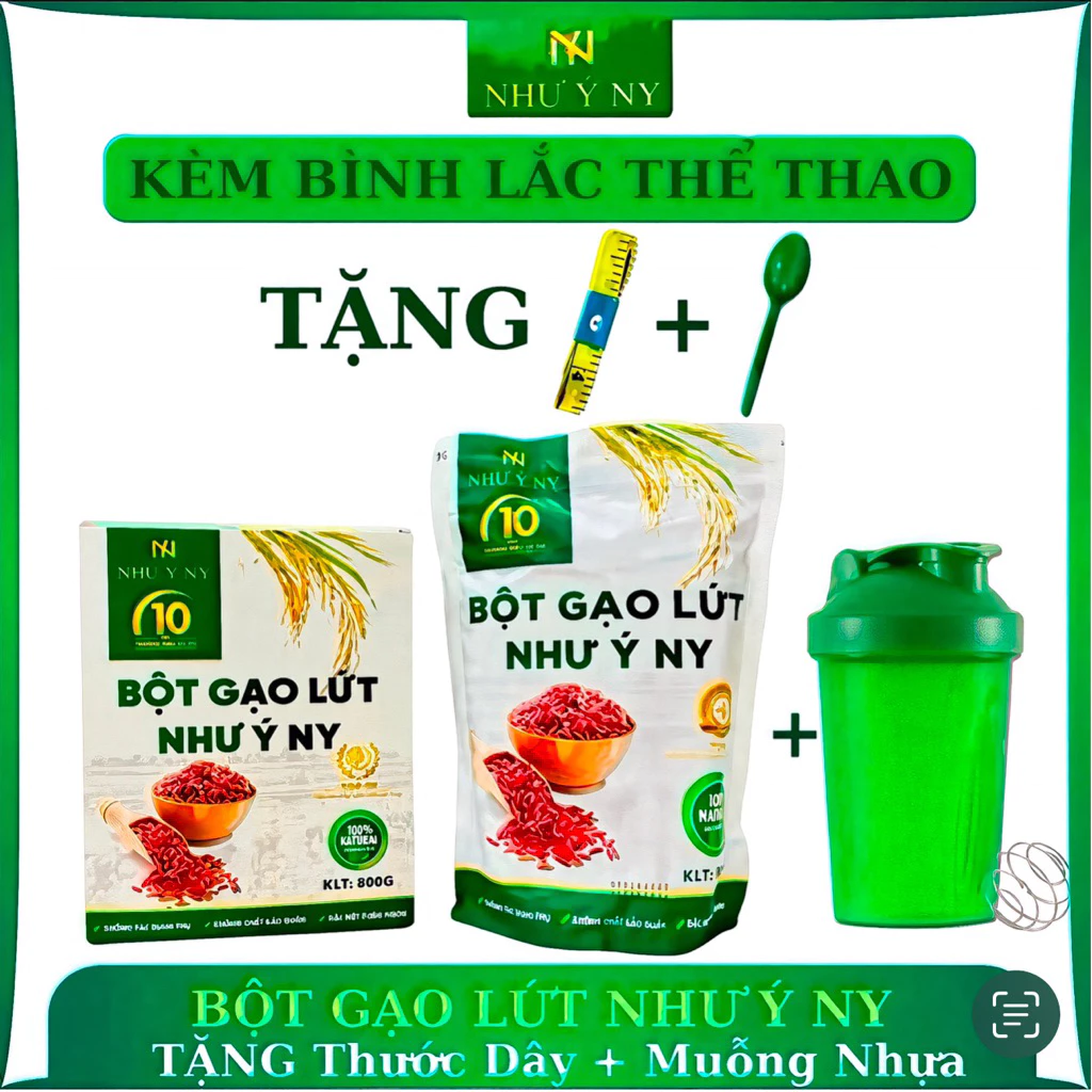 Bột gạo lứt như ý ny kèm ly, dây đo
