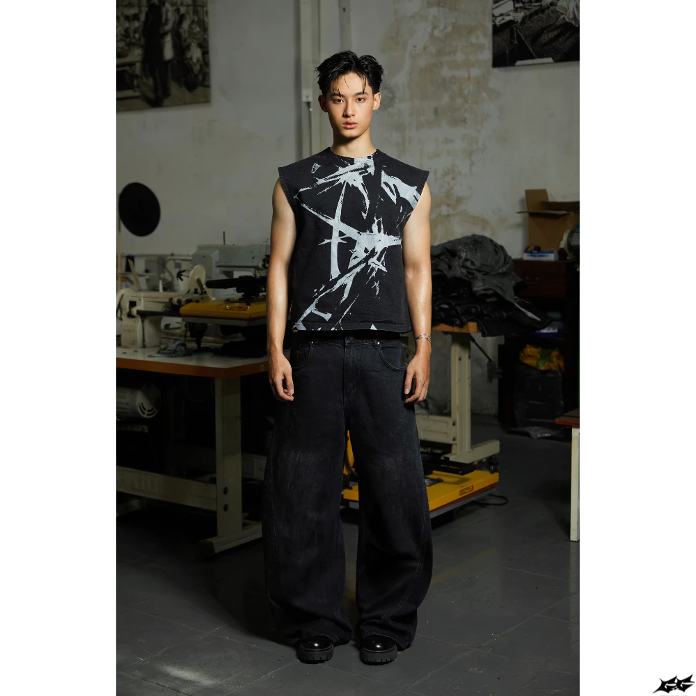 ÁO TANKTOP JEANS 'DENIM' COMIC.CLUB - ÁO JEANS 12OZ -