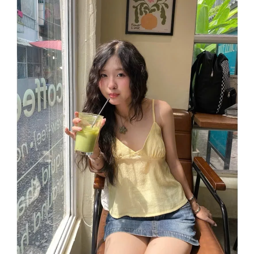 Moodie - CAMILA TOP | Áo Hai Dây Thắt Eo Đính Nơ Nữ Tính