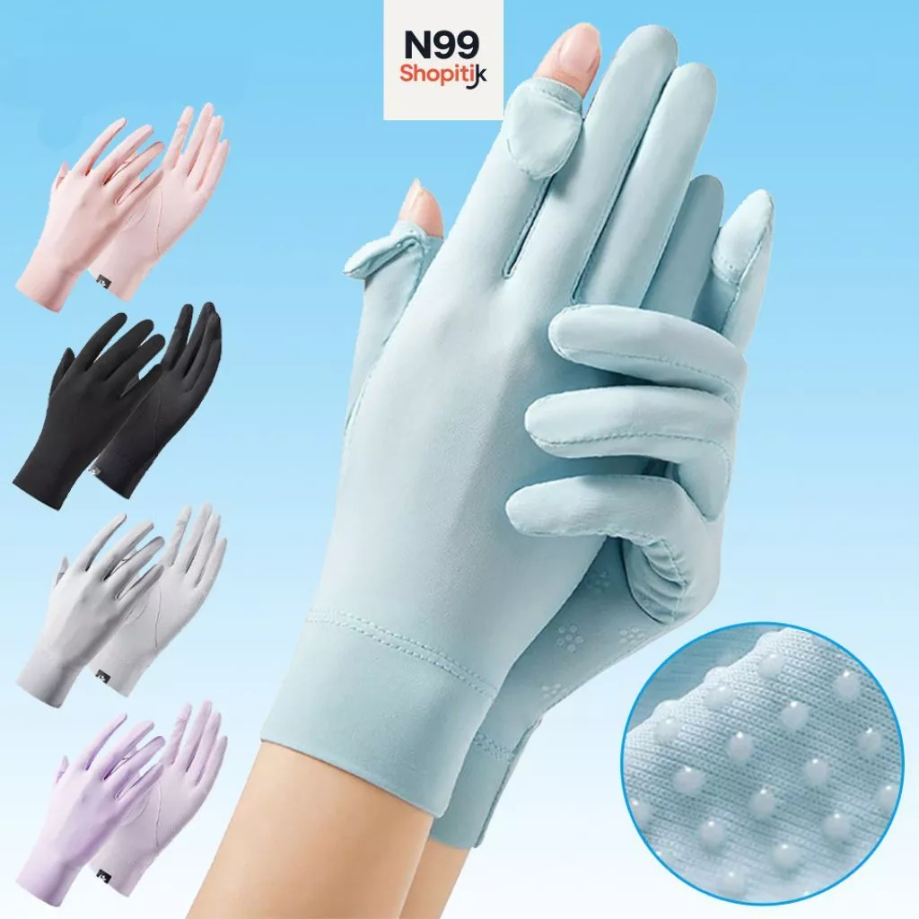 Găng Tay Silicone Chống Nắng / Tia UV Khi Lái Xe Cho Nam Nữ - Găng tay bám chắc xu hướng hiện nay