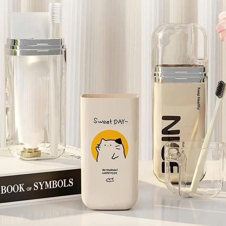 Hộp Đựng Bàn Chải Đánh Răng Du Lịch Tiện Lợi Hình Mèo, Hình Cún, Chữ Nice SHOP KHÁNH VY