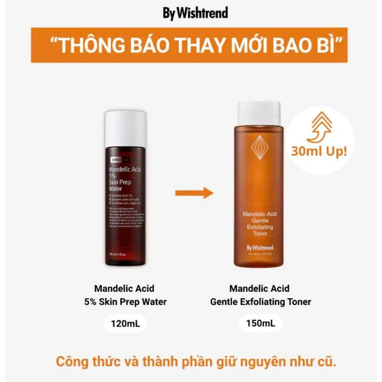 Nước Hoa Hồng Tẩy Tế Bào Chết By Wishtrend Mandelic Acid 5% Skin Prep Water