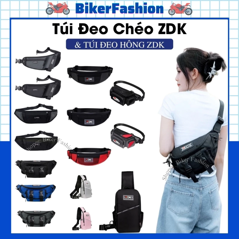 Túi Đeo Chéo ZDK D4, D5, D7, Túi Đeo Hông ZDK D1, D2, D3, Túi Thời Trang Nam Nữ, Túi Bao Tử Đa Năng, Cao Cấp