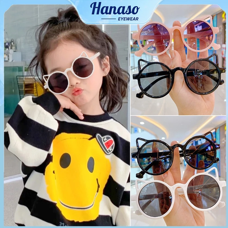 Kính râm mát mắt mèo cho bé trai bé gái,mắt kính râm mát trẻ em phong cách Hàn Quốc siêu cute dễ thương 455