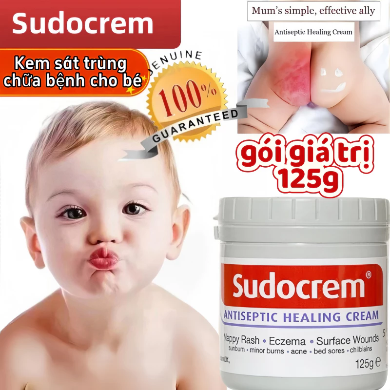 【125g công suất lớn】Kem chống hăm tã trẻ em Sudocrem Baby Care Cream cho bé
