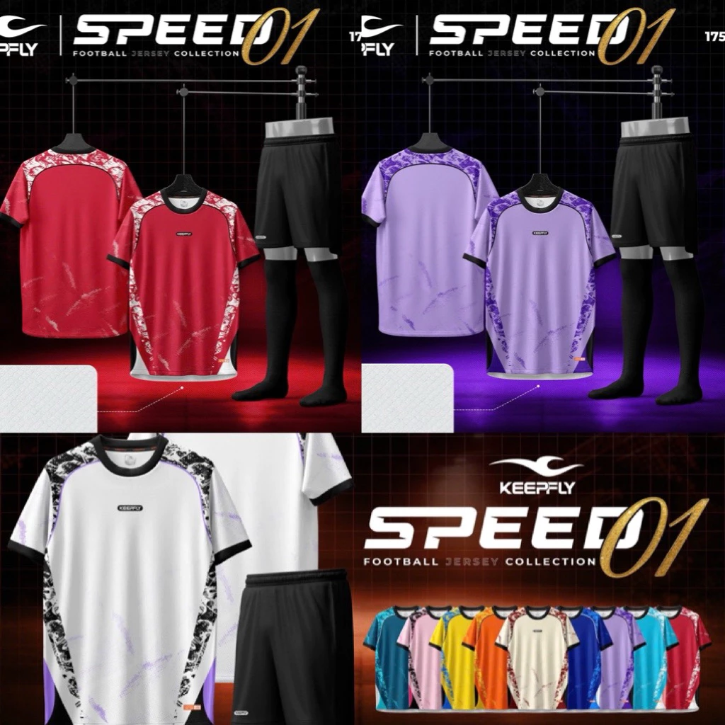 Bộ quần áo đá bóng , đồ đá banh keep fly SPEED 01 màu sắc đa dạng, nổi bật chất vải cao cấp thoáng khí