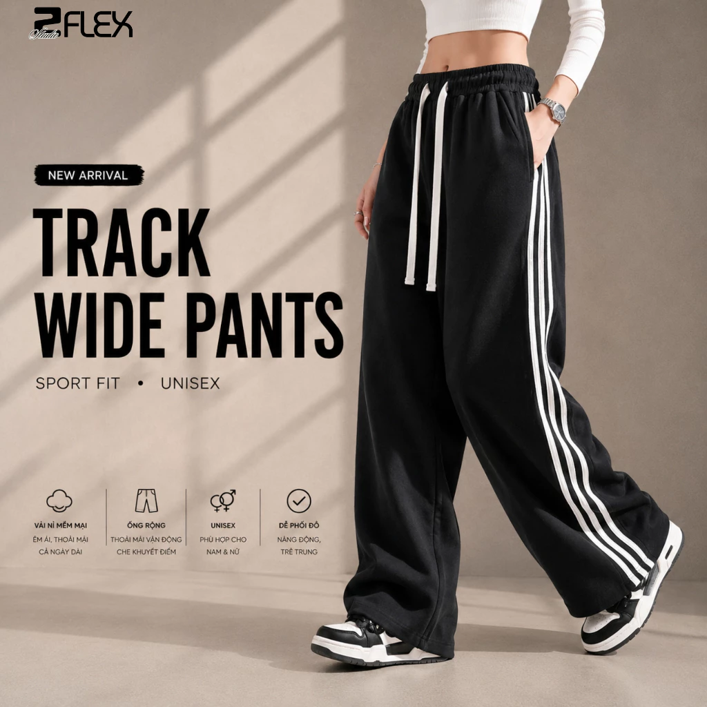 Quần Nỉ Zgo Fashion QZG07 Ống Rộng Dây Rút Lưng Thun Cạp Cao Nam Và Nữ