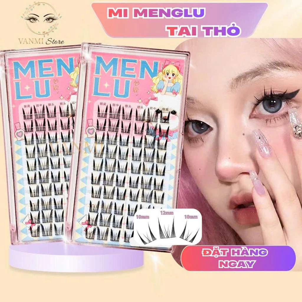 Mi Giả Menglu Tai Thỏ, Lông Mi Giả Dễ Gắn, Make Up