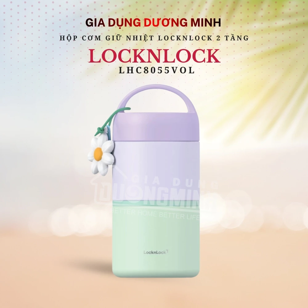 Hộp cơm giữ nhiệt 2 tầng New Tower Vacuum Lunch Box - LHC8055VOL