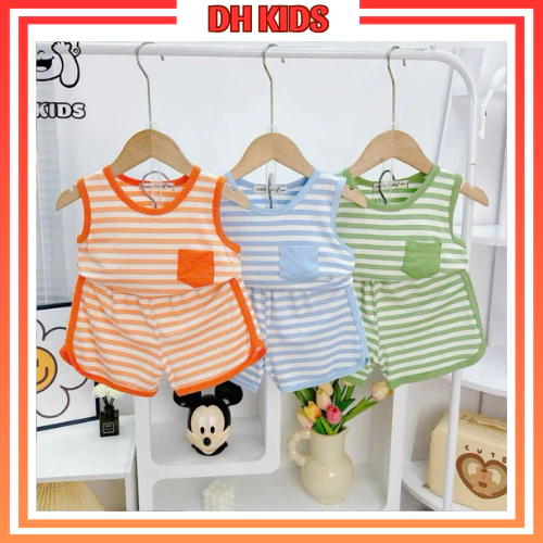 [L09] Bộ quần áo thun lạnh túi chất thun mềm mịn mát mẻ thoải mái cho bé mặc hè từ 6-16kg - DH KIDS