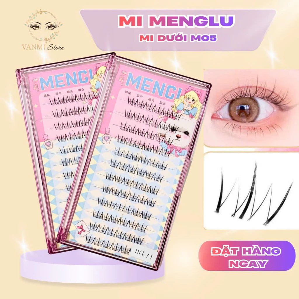 Mi Dưới Menglu - M05, Mi Dưới chùm nhỏ, trong suốt, tự nhiên giúp mắt to hơn