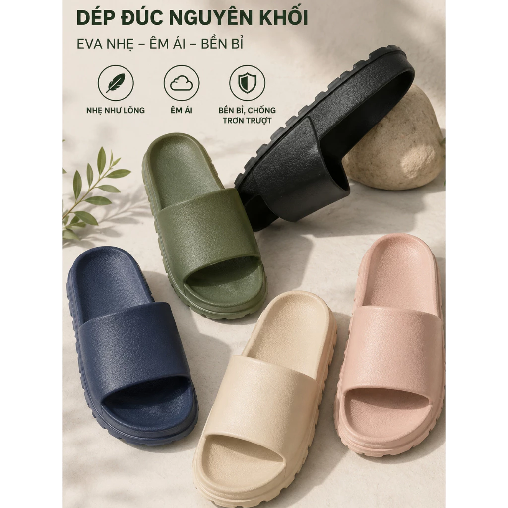 DÉP ĐÚC NGUYÊN KHỐI ĐẸP BỀN nam nữ
