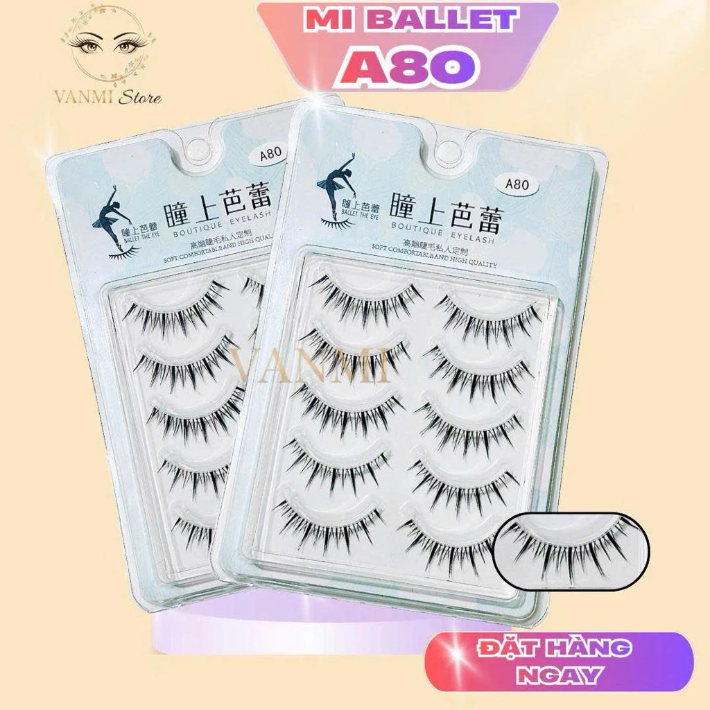 Mi Giả Ballet A80, Lông Mi Giả Gân Trong Đa Dạng Layout