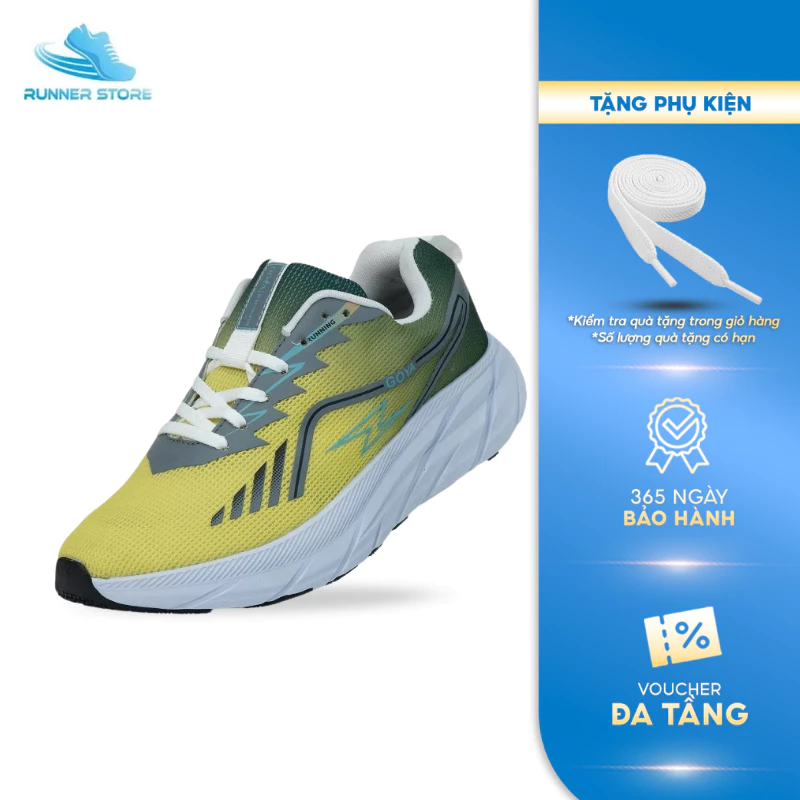 Giày thể thao chạy bộ siêu nẩy nam nữ Goya Plus năm 2026 màu neon V5 - Màu sắc nổi bật cá tính