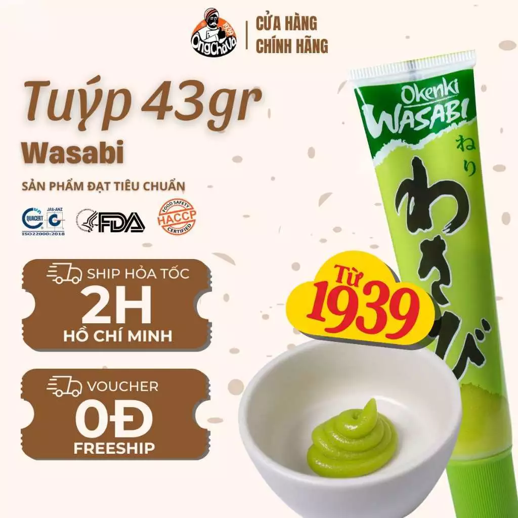 HSD 27/11/2026 - Wasabi 43gr thương hiệu Okenki - Hàng Chính Hãng