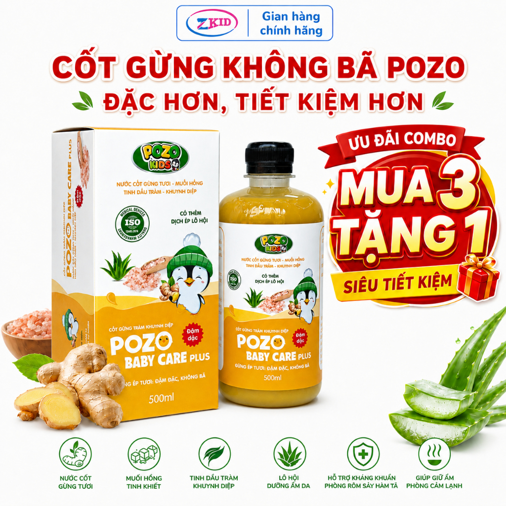 Nước cốt tắm gừng tươi đặc, tràm, khuynh diệp, muối hồng Hymalaya cho trẻ sơ…