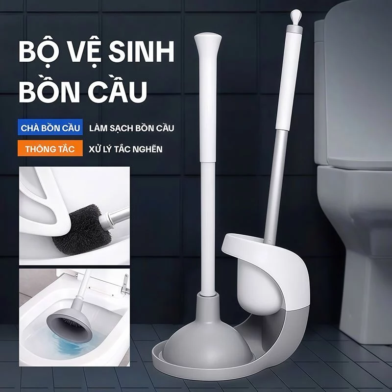 Cây Chà Bồn Cầu KITIMOP TL04, Cây Thông Tắc Bồn Cầu, Chổi Cọ Bồn Cầu Nhà Vệ Sinh