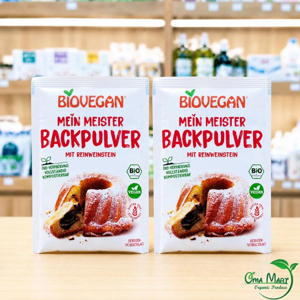 [Hàng Đức] Bột Nở Làm Bánh Hữu Cơ Biovegan Gói 17g - Bột nổi làm bánh nướng, bánh ngọt chuẩn hữu cơ