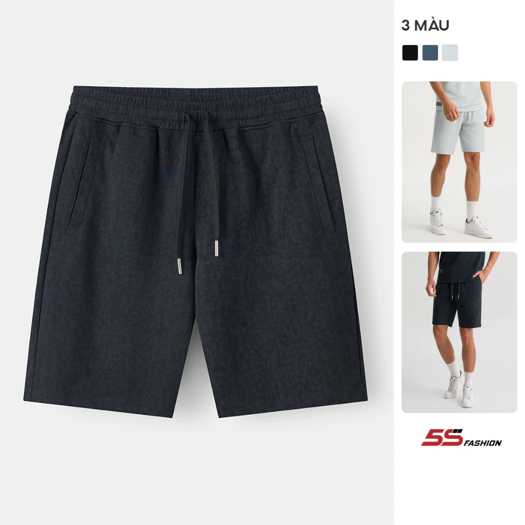 Quần Short Casual Nam 5S FASHION Vải Dày Dặn, Thoáng Mát, Thiết Kế Cạp Chun Co Giãn MBQST26006