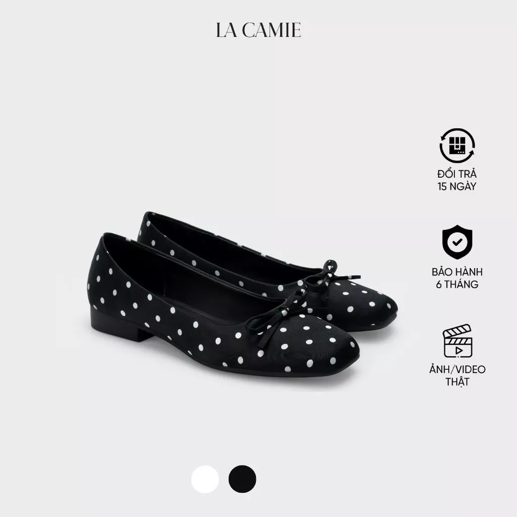 Giày bệt chất liệu Lụa cao cấp với thiết kế thanh lịch cổ điển thương hiệu La Camie GB6LB0430