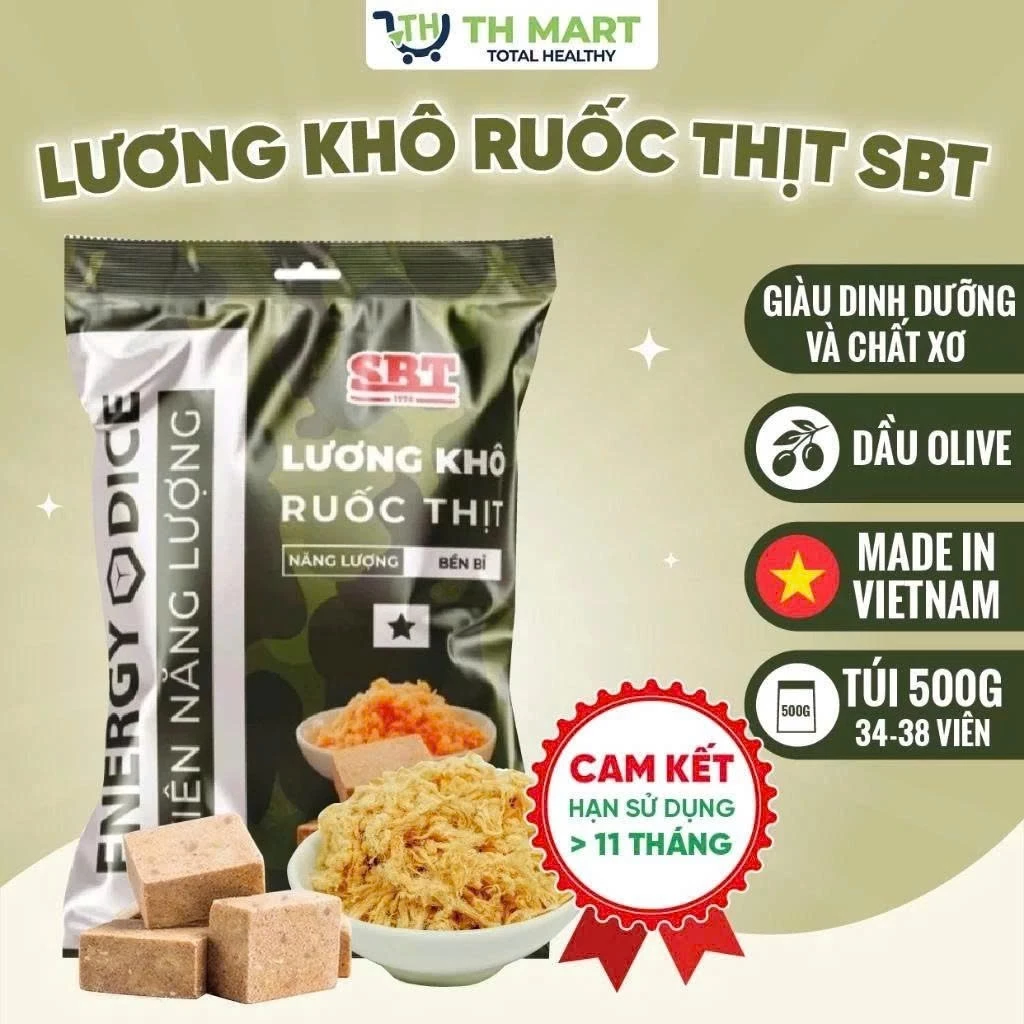 Lương Khô Vị Ruốc Thịt SBT 1kg 65- 70 Viên Đầy Đủ Dinh Dưỡng Tăng Cường Sức Khỏe Thể Dục Thể Thao