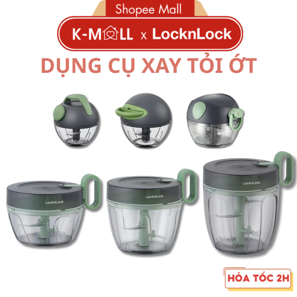 [SVIP] Dụng cụ xay tỏi ớt LocknLock CKS321GRN CKS326GRN CKS312GRN CKS313GRN CKS314GRN