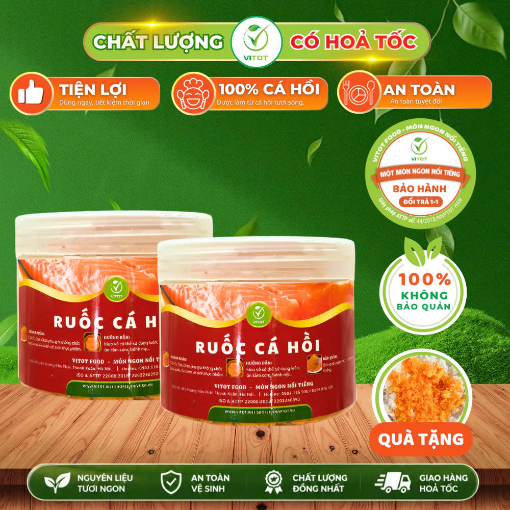 Ruốc Cá Hồi VITOT 100% Cá Hồi Thơm Ngon Bổ Dưỡng Cho Bé
