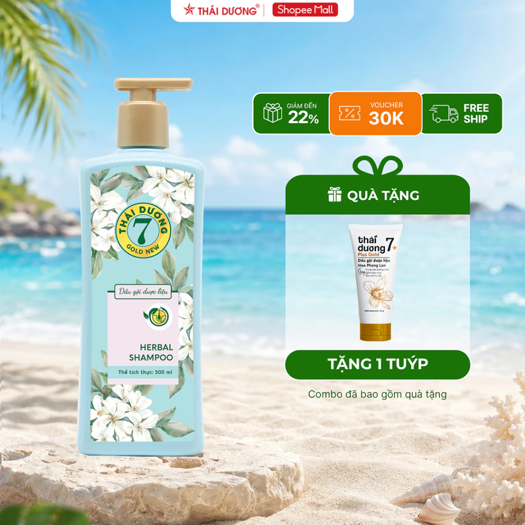 [KOL] Mua Dầu gội Thái Dương 7 GOLD Bưởi tây 500ml tặng 1 Tube Dầu xả Thái Dương 7 Plus 50g