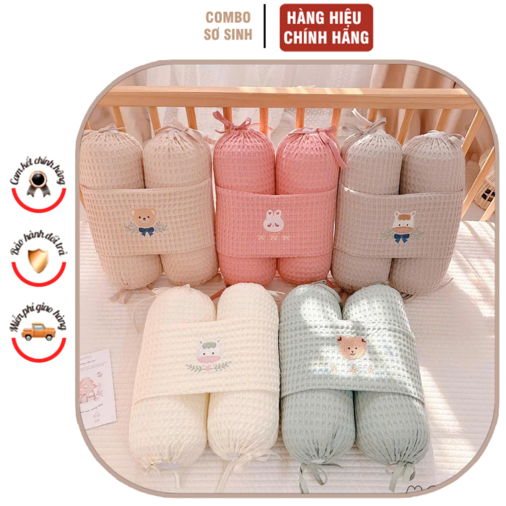 Gối chặn cho bé Monona Waffle Joonee chống giật mình cho bé chất liệu mềm mịn an toàn cho trẻ