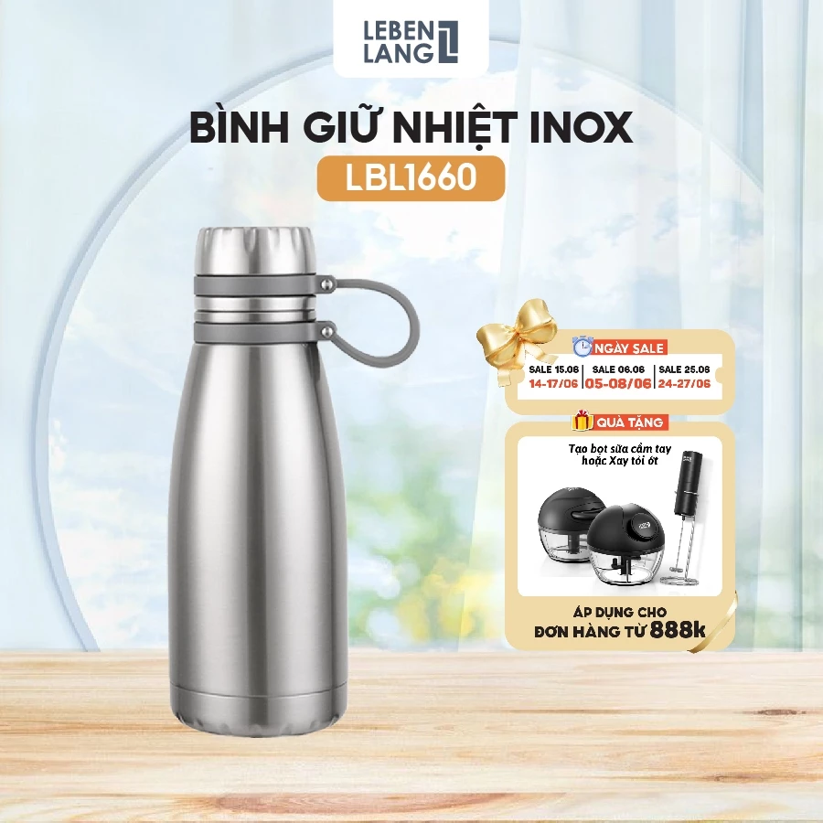 Bình giữ nhiệt LEBENLANG LBL1660, LBL1661, LBL1662, inox 304 + inox 316 cao cấp không gỉ - chính hãng