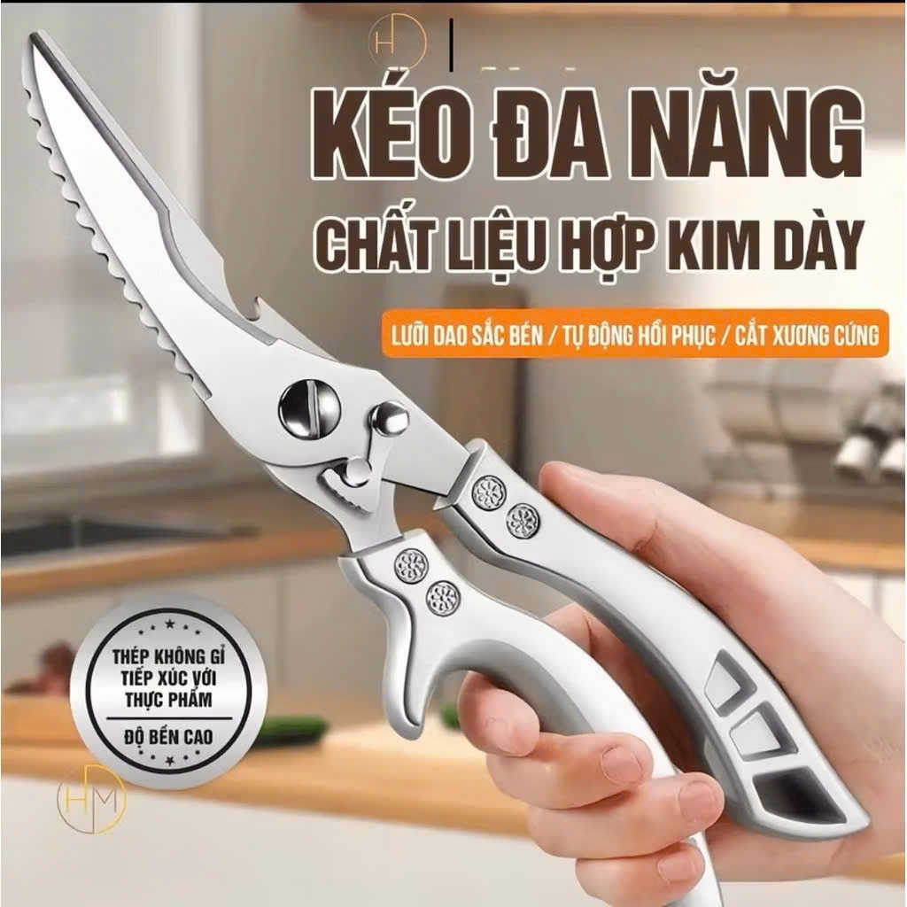 Kéo cắt gà cao cấp,thép không rỉ, Kéo làm bếp đa năng loại xịn của đức thiết…
