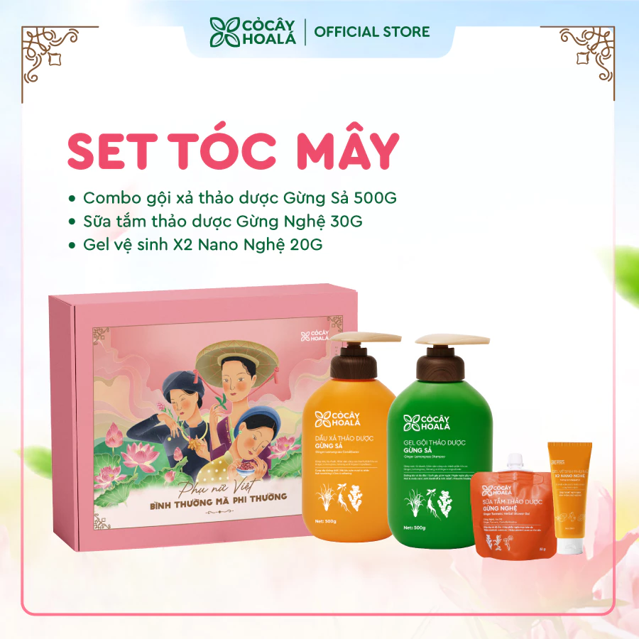 Set quà Tóc Mây Cỏ Cây Hoa Lá "Phụ nữ Việt - Bình thường mà phi thường"