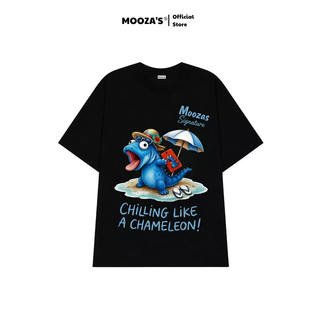 Áo thun CHAMELEON phong cách Kute unisex form rộng nam nữ local brand Mooza cổ tròn oversize cotton- Chilling