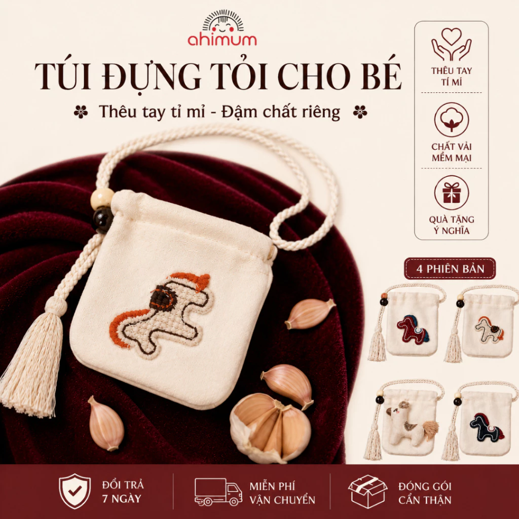 [ Ahimum ] Túi đựng tỏi cho bé  túi đeo chéo siêu đáng yêu dễ thương nhỏ gọn tiện lợi cho bé trai bé gái