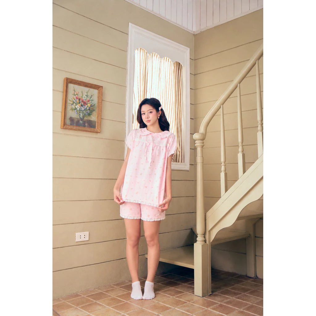 [Midnight Set] Đồ ngủ nữ tay ngắn quần ngắn chất liệu mát họa tiết đáng yêu mặc nhà thoải mái