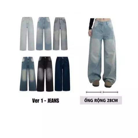 Quần Jeans Ống Suông Ver 1 nhiều màu tôn dáng form unisex nam nữ
