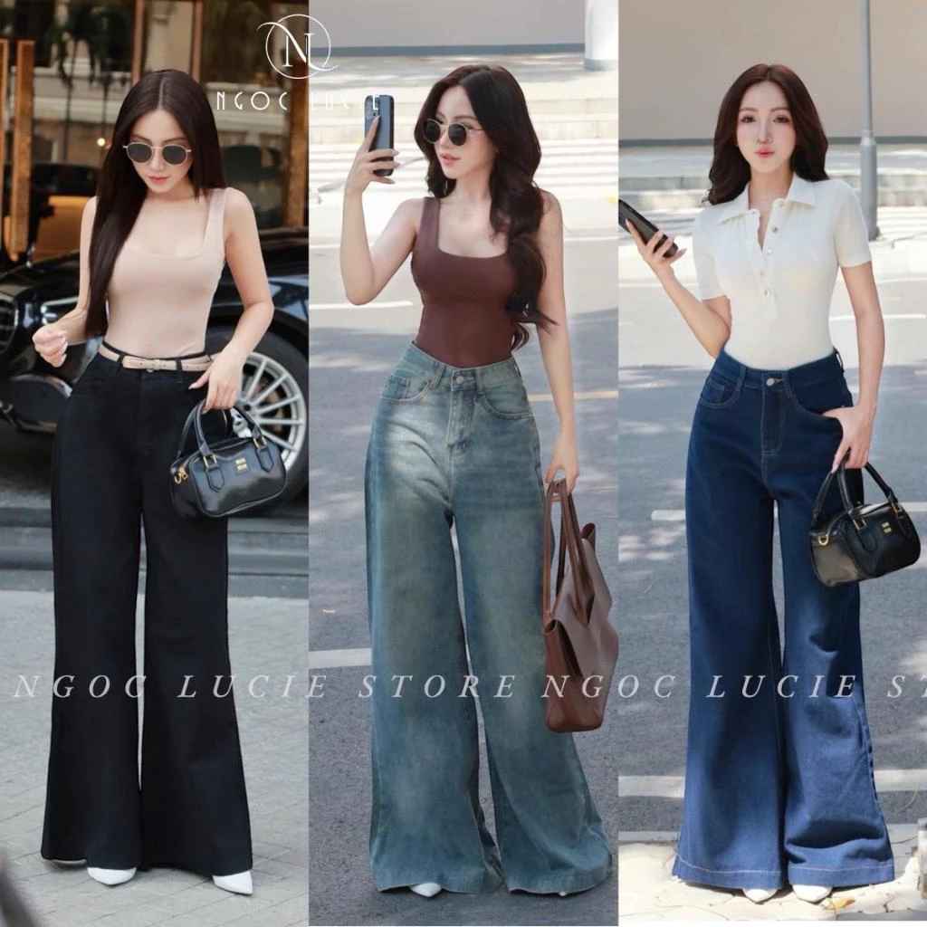 Quần Jean Ống Suông Rộng Hack Dáng Trendy - Chất Mềm WJeans103
