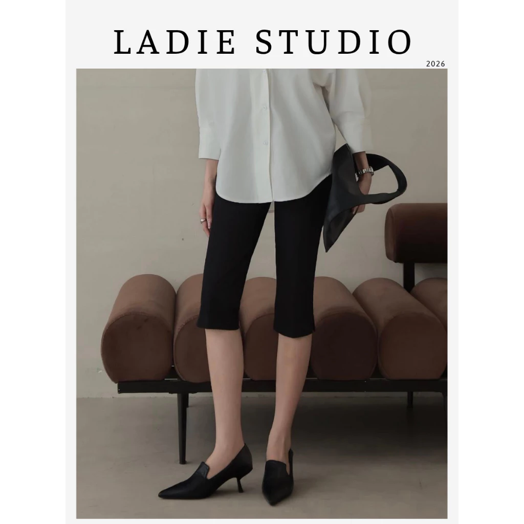 [LADIE STUDIO] Quần legging lửng basic – quần nữ ôm dáng co giãn tôn chân hiện đại QL01